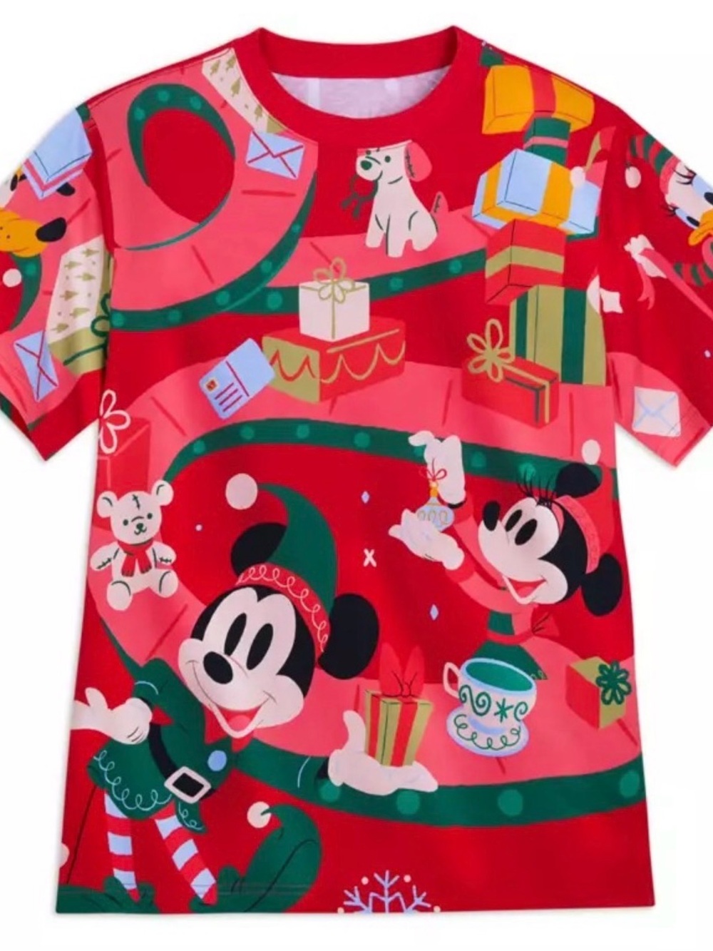 Disney Red and White Logo Tee XS